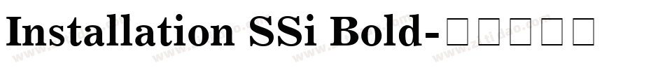 Installation SSi Bold字体转换